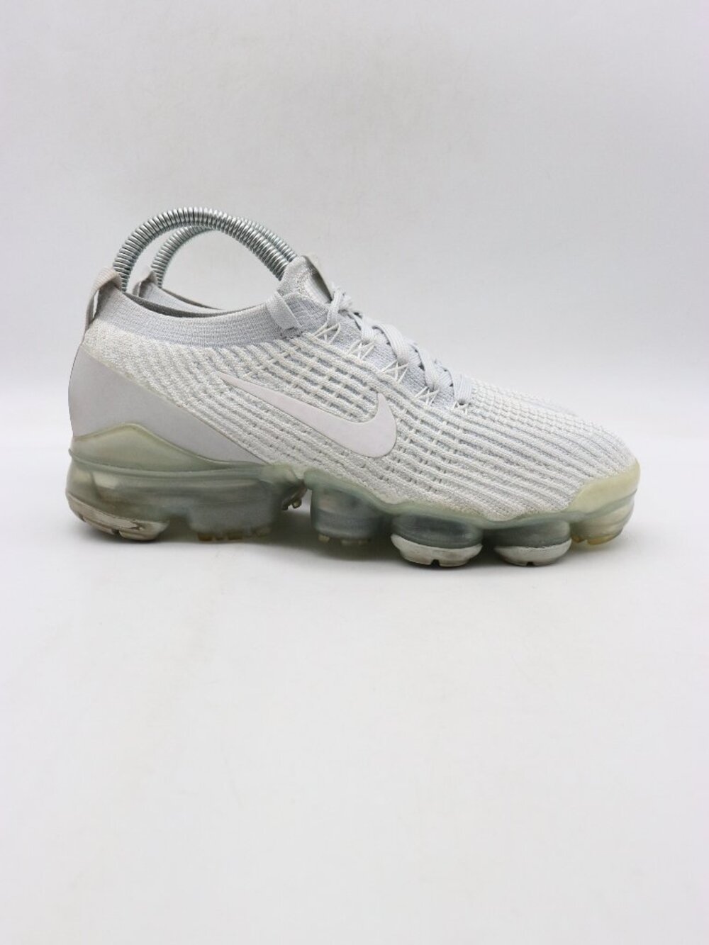 Nike Air VaporMax Flyknit 3 Shoes Women's Sz 7.5 White Knit Sneakers AJ6910-100